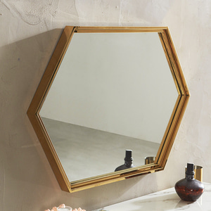 미라클 대리석 골드-거울 (육각) IKNM06